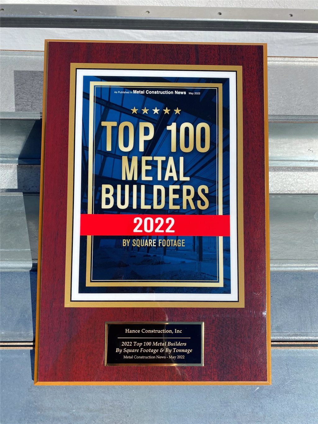 Hance Named Top Builder by Metal Construction News Hance Construction